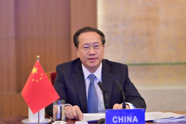 » 7. 外交部副部长马朝旭出席金砖国家外长线上特别会议7月20日，外交部副部长马朝旭在北京出席金砖国家外长线上特别会议