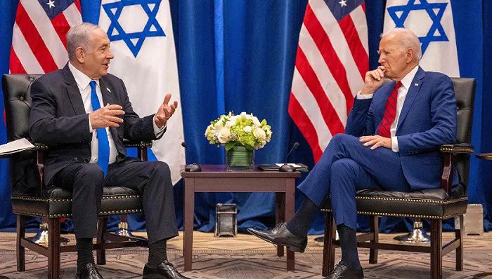 » 13. 拜登与内塔尼亚胡会面9月20日第78届联大期间，拜登在纽约会见了以色列总理内塔尼亚胡