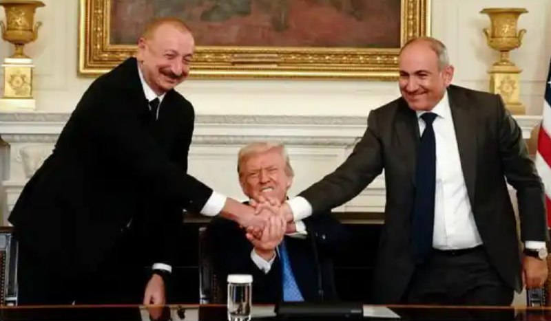 » 5、特朗普见证阿塞拜疆和亚美尼亚签订永久和平协议当地时间8月8日，阿塞拜疆和亚美尼亚领导人在白宫签署了一项和平协议