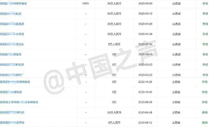 » 1. 山西阳高县政府承认注册造假：一人20个营业执照，市场主体倍增4月19日，总台中国之声独家报道了山西省大同市阳高县在落实“市场主体倍增”计划过程中，存在严重造假现象，甚至有村支书名下办理了20张营业执照