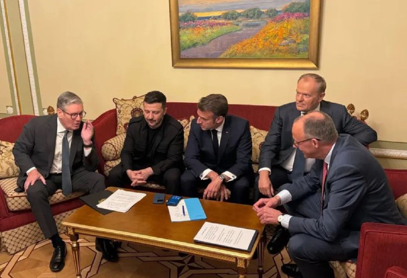 » 2、乌外长：美欧达成一致 可以接受无条件停火至少30天当地时间5月10日，乌克兰外交部长瑟比加表示，德国总理默茨、法国总统马克龙、波兰总理图斯克和英国首相斯塔默在基辅结束与乌总统泽连斯基的会议后，与美国总统特朗普进行了电话交谈