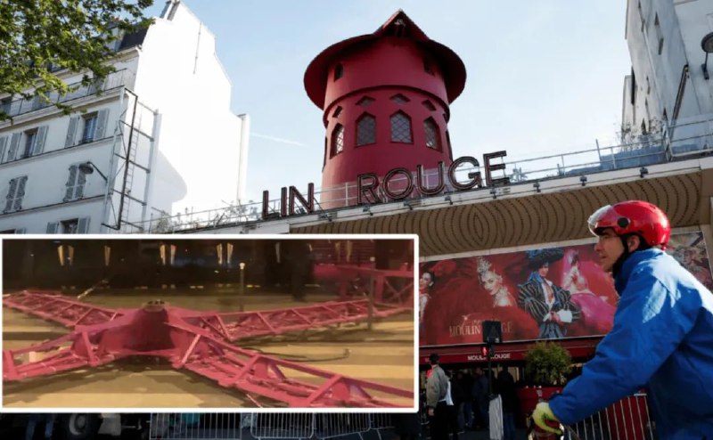 » 11、巴黎地标红磨坊风车叶片掉落_据法国巴黎消防部门25日消息，巴黎地标红磨坊风车叶片掉落，暂无人员伤亡报告