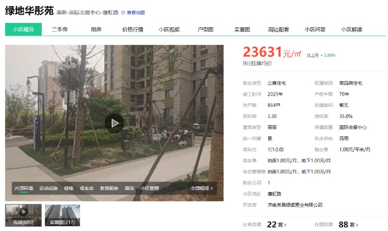 » 1. 济南国资平台甩卖1341套现房 总价值约28亿最近，济南楼市中有一个很火的信息：作为国资平台公司之一，济南城市发展集团的旗下公司要甩卖上千套现房，包括绿地华彤苑198套、龙湖九里晴川455套、保利和唐悦色416套、路劲璟悦府272套……这则信息的来源，是济南城发集团旗下公司发布的一则招标公告