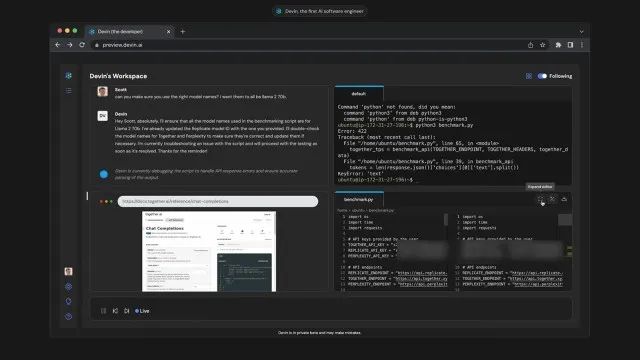 » 3. 美国公司推出AI程序员近日，一家成立不到两个月但拥有十名天才工程师的初创公司Cognition推出一款名为Devin的全球首位AI软件工程师，研发团队只是在社交媒体上发布了一段演示视频，就引来了行业内不少程序员的高度关注